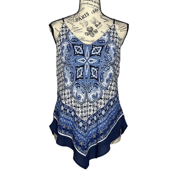 Fortune + Ivy (M) Saira Handkerchief Blouse - Stitch Fix Strappy V-Neck Tank Top - Picture 1 of 12